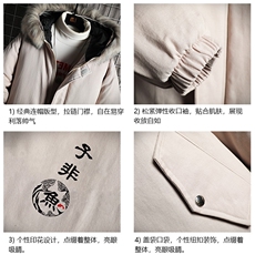 MM48070-P130冬季大毛领衣男士大码加厚袄男服网格挂拍，男装棉衣，电商A040A