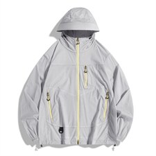 UPF50+有报告凉感轻薄透气宽松大码潮流防晒服DQC659-P48，男装防晒衣，电商B306