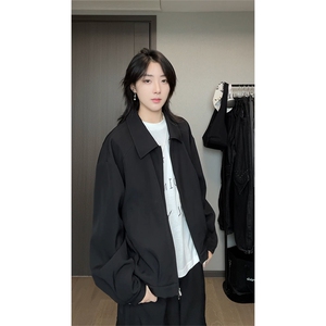 春季2026休闲夹克美式西装垫肩boxy外套男女 C6067-TP80128图片