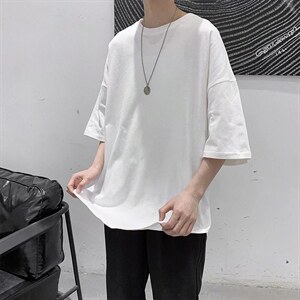 男圆领T恤宽松短袖H002P26图片