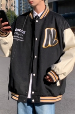 秋款棒球服夹克外套男潮牌潮流字母刺绣情侣学生22119-P70控118，男装夹克，星座717