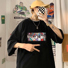 Q11250-P30春夏季七分袖t恤男大码五分袖男短袖中袖，男装T恤，电商A040