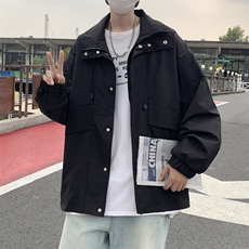 秋天外套男士2023新款潮牌高端痞帅休闲立领夹克上衣JK096-P65，男装夹克，星座308B-1
