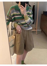 秋冬季新款舒适显瘦时尚百搭纯毛彩虹条纹针织衫，女装羊毛衫，恒恩羊绒
