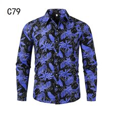1611B-合集2-P252021新款四季有货长袖大码衬衫欧美宽松印花衬衫，男装衬衫，星座1508-1