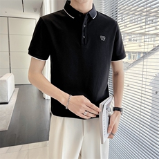 夏季店主风修身简约刺绣POLO衫轻熟风短袖翻领T恤T2312-P45，男装Polo衫，电商A413