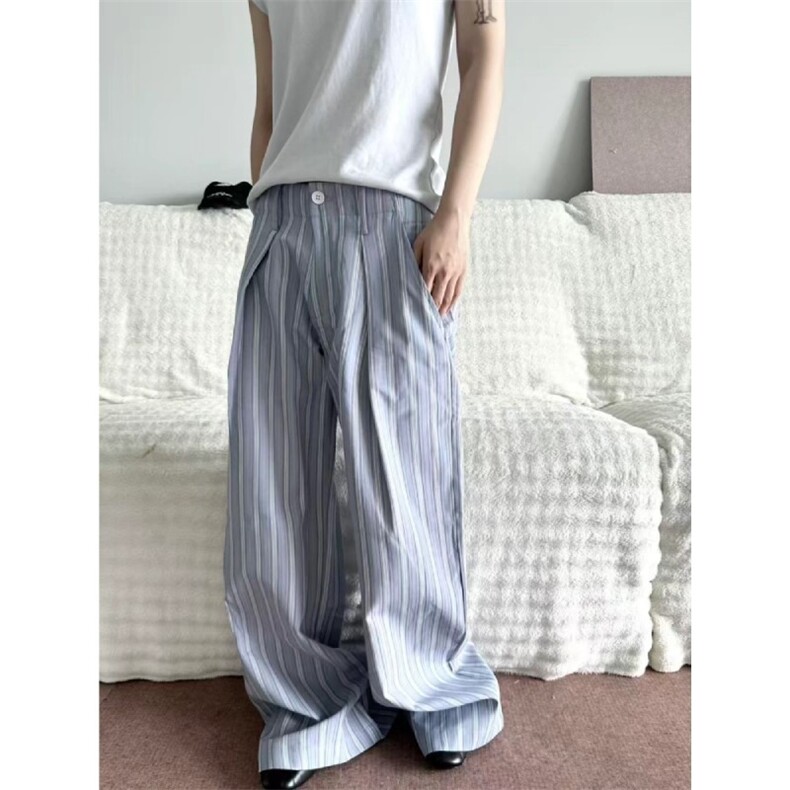 1506-1/KCK961/P56竖条纹裤度假海边条纹休闲裤居家长裤男女款,男装休闲裤,星座1506-1