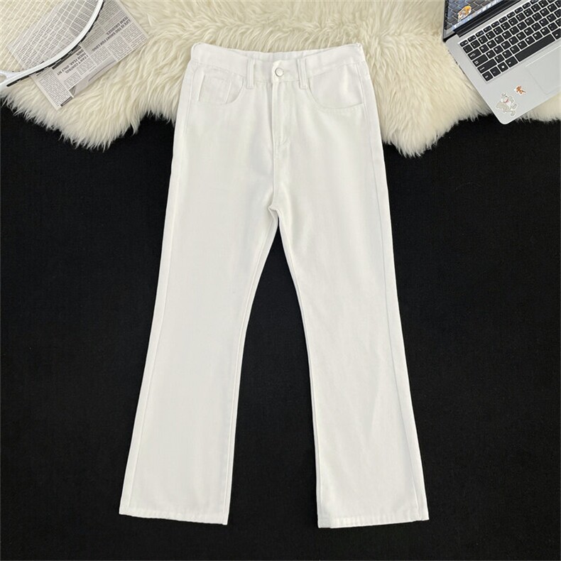 简约白色春夏牛仔裤男女款宽松美式复古高街潮牌直筒裤NZ028-P38，男装牛仔裤，星座308B-1