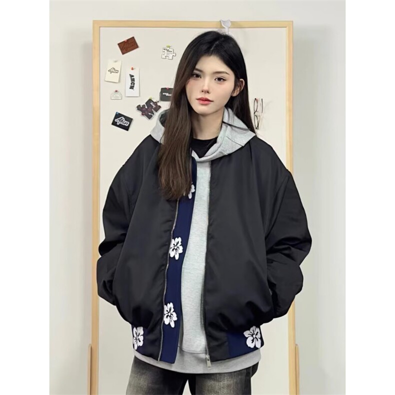 1506-1/JGJ121/P67美式复古拼接提花飞行员夹克外套男棒球服图片