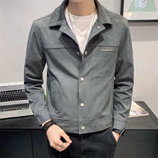2023秋冬新款男士鹿皮绒外套休闲皮衣夹克B248-8801-P130控价188，男装夹克，电商B248