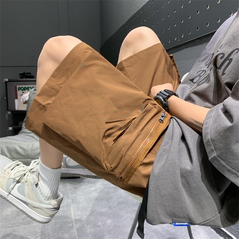 工装短裤男潮牌ins宽松休闲宽松大码中裤五分裤D0601-P48图片