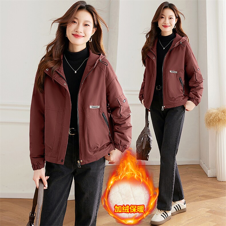 现货！！！2025年冬装新款加绒加厚外套女时尚休闲派克服，女装棉衣/棉服，以桐