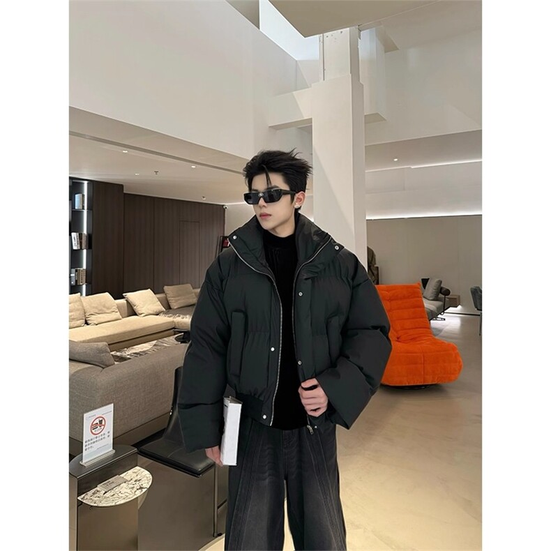 pu皮衣外套棉服男女短款加厚美拉德复古面包服棉衣8827-P105网图,男装皮衣,电商B245