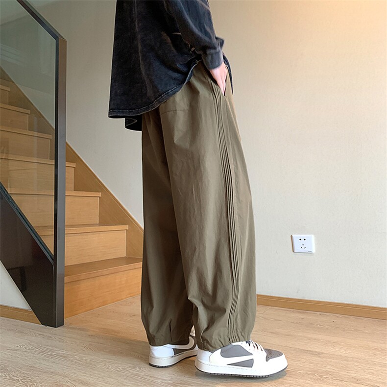 日系阔腿灯笼裤情侣宽松简约休闲裤山系工装裤秋K199TP45控75，男装工装外套，电商A102B