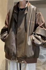 港风肩膀民族风大码夹克男情侣皮衣男女外套男JK8756P110控149，男装夹克，星座226-1