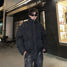 美式复古短款棉服男冬季加厚面包服棉衣外套811A-WH012-P118控168，男装棉衣，星座811A