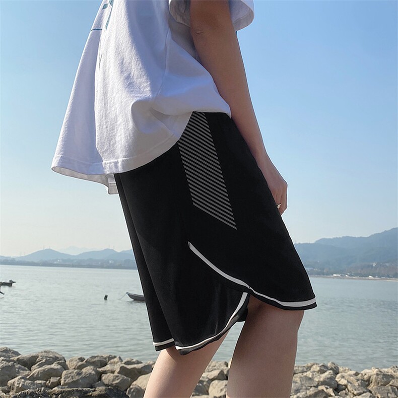 夏季休闲短裤男ins潮牌撞色拼接宽松直筒垂感五分运动裤DK055-P25,男装休闲裤,星座308B-1