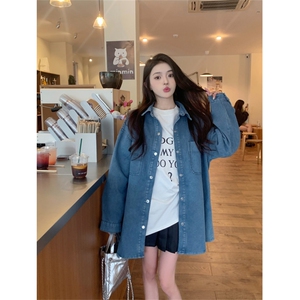 A350-P85 新款质感高级感港味复古牛仔外套绝美可收腰图片