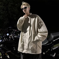 美式ins潮牌工装夹克男春秋宽松情侣装设计感飞行服外套QJ841-P65，男装夹克，星座1008