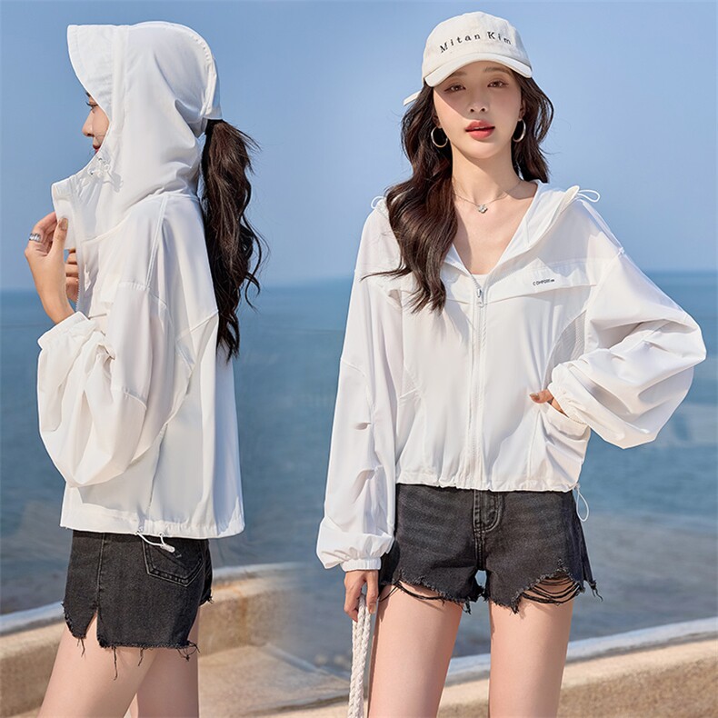 休闲防晒衣女短款2025夏季新款透气防紫外线防晒服巨好看的薄外套,女装防晒衣,以桐