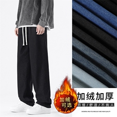 美式复古潮流牛仔裤秋冬加绒宽松潮流长裤K823特批35-加绒特批45，男装休闲裤，星座718-1