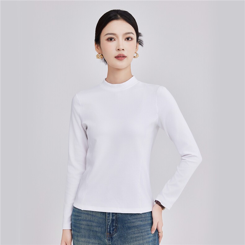 2025年秋季新款立领侧拼针织女士卫衣时尚休闲通勤百搭，女装针织衫/毛衣，硕诚羊绒