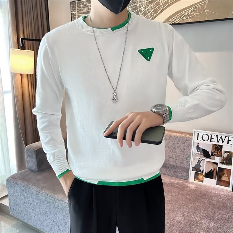秋季男士假两件拼色卫衣外套男装套头长袖t恤休闲圆领上衣W3374,男装卫衣,星座1116A-2（原606A-1）
