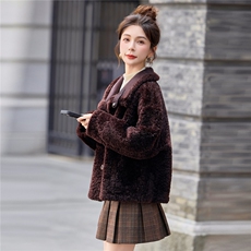 2025冬季新款~~双面穿皮毛一体，女装棉衣/棉服，意芙