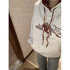 EE154-P75纯棉华棉加绒加厚连帽字母刺绣保暖卫衣上衣女，男装卫衣，星座911-3