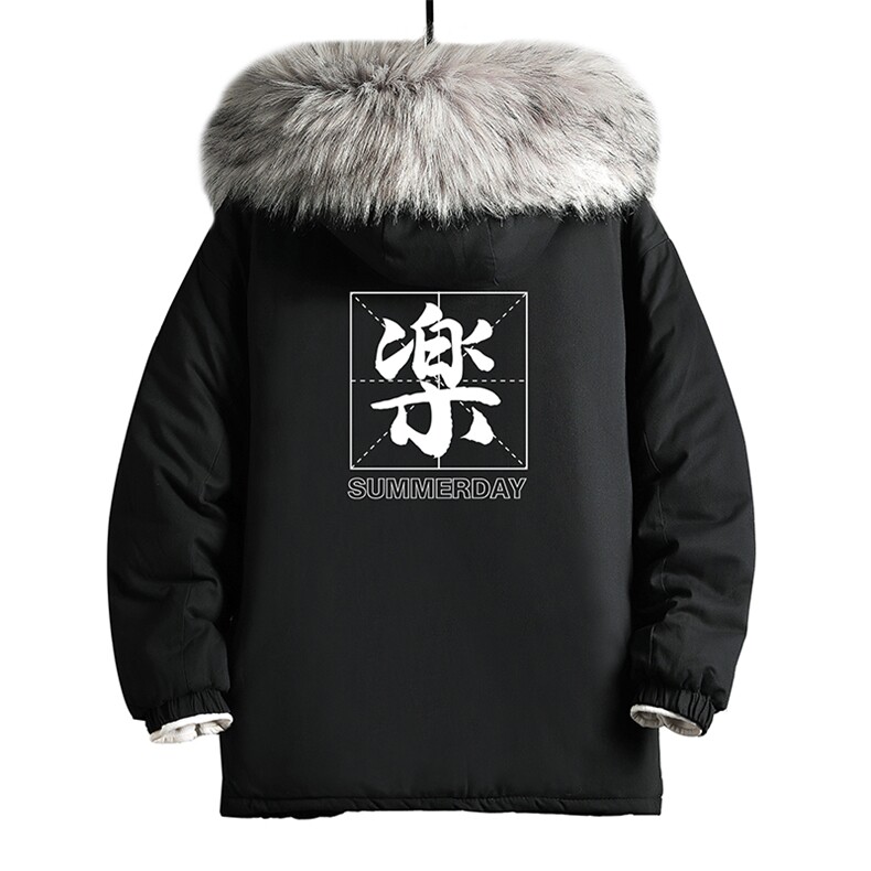 MM48197-P130冬季大毛领棉衣男士大码加厚棉袄男棉服网格,男装棉衣,电商A040A