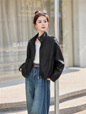 皮衣外套女春秋季2026新款小个子港风复古高级感皮夹克，女装皮衣，秀美人生