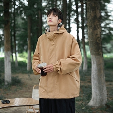 Wt200-P52山系户外纯色连帽冲锋衣夹克，男装夹克，星座1501-1