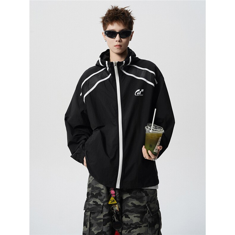 fs2542-特P48控88100聚酯纤维连帽防晒服外套男，女装防晒衣，电商B370