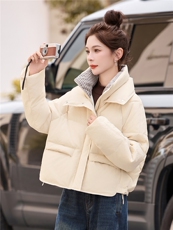 时尚短款羽绒服女2025冬季新款高级感立领保暖90白鸭绒外套，女装羽绒服，姿衣坊