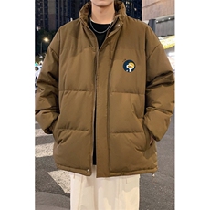 新款棉衣男冬季棉袄外套青少年宽松立领潮牌面包服气质简约，男装棉衣，星座1013-1