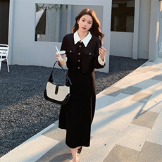 【现货】法式复古黑色连衣裙088-8813P125K178，女装连衣裙，2C088