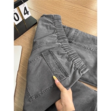 B221美式ins高街暗黑宽松直筒洗褪工装牛仔裤LK25438-P75控98，男装牛仔裤，电商B221