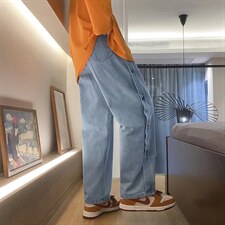 潮流春季牛仔裤男彩扣牛仔长裤A69P42，男装牛仔裤，星座1116-2