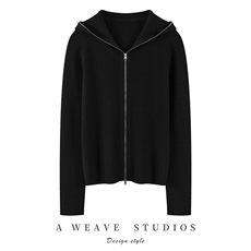 2025舒适百搭秋季新款软糯舒适羊毛拉链帽衫，女装羊毛衫，英皇羊绒