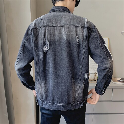 JK302-p95-限价138现货店主风牛仔夹克肥仔量足破洞印花大码,男装夹克,星座103A