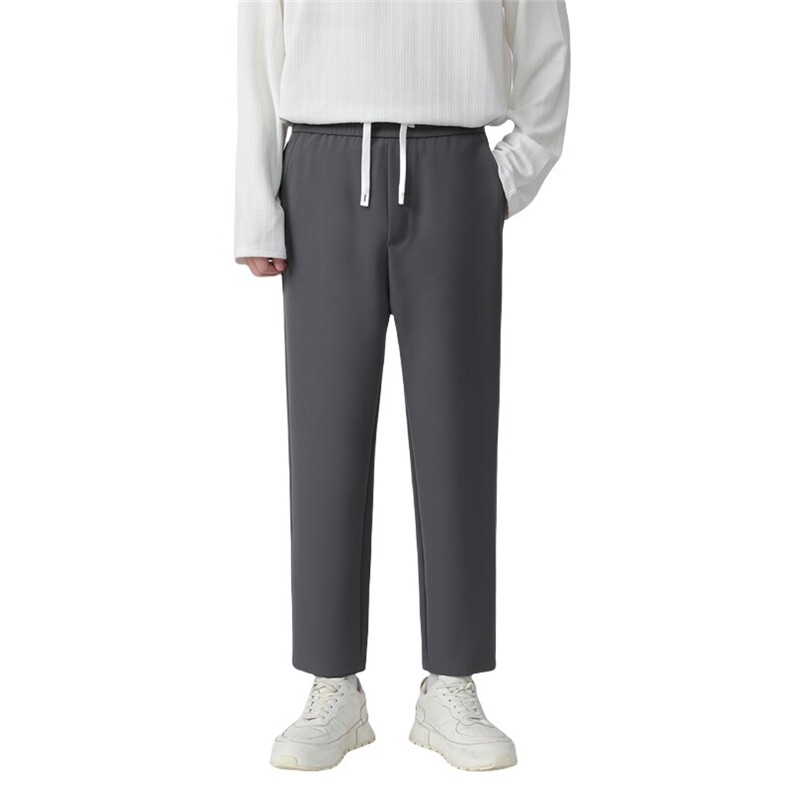 夏季男士亚麻感薄休闲裤宽松直筒冰丝凉感阔腿裤痞帅垂感棉麻男裤,男装休闲裤,星座505-2（原电商A260-1)