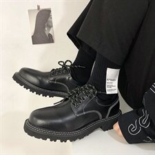 秋季韩版chic小众厚底皮鞋男潮流休闲低帮男鞋B253-1382-P105，男鞋低帮鞋，星座814A（原电商B253）
