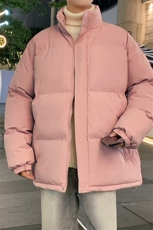棉服棉袄秋冬新款棉衣外套纯色立领面包服保暖加厚A436-1266-P60，男装棉衣，电商A436