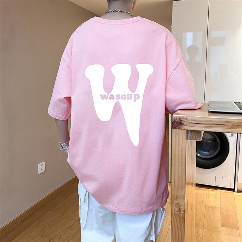 美式印花纯棉短袖T恤男欧美风大码男装潮流嘻哈宽松半袖TX419-P25，男装T恤，星座505-3