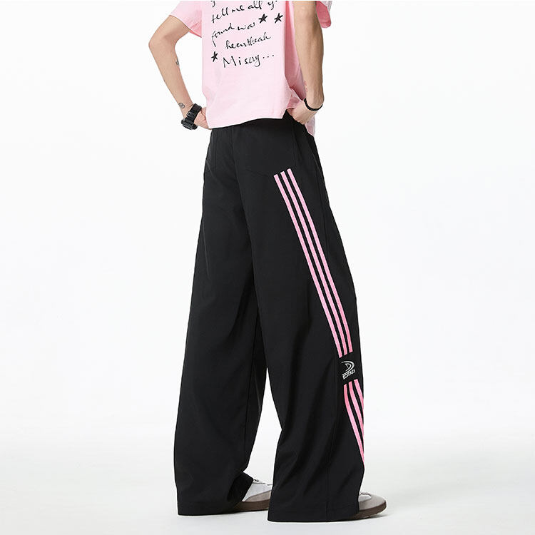 春夏新款美式运动条纹设计宽松休闲冰丝裤B315-K25643-特p35控68,男装休闲裤,电商B315
