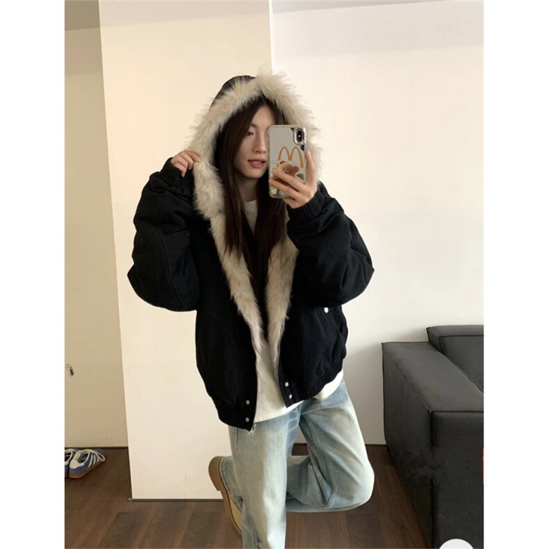 美式cleanfit座山雕连帽棉服男高级感毛绒加厚棉衣M0950-P96,男装棉衣,星座308B-2