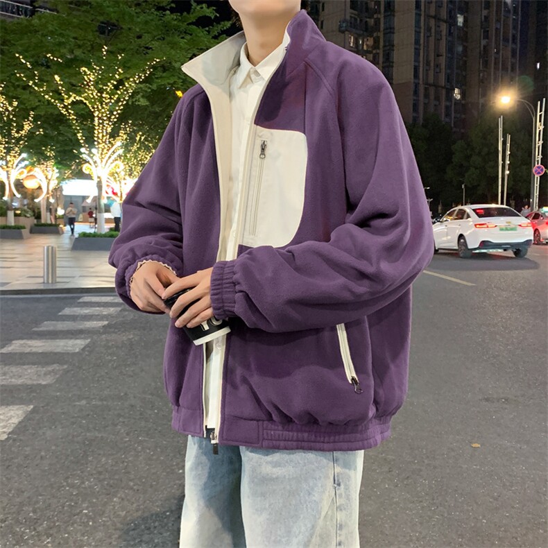 双面穿外套新款夹克男士潮百搭工装上衣高端简约JK02553-P83图片