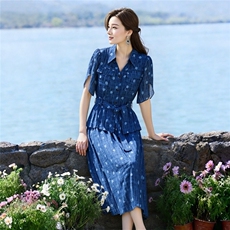 轻奢连衣裙子套装女夏2026新款今年流行杭州高端贵夫人两件套，女装套装/套裙，超越