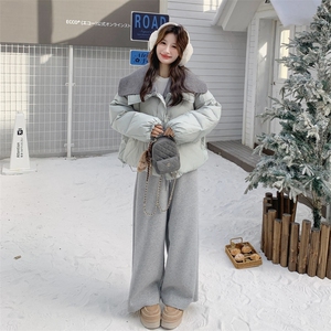 新款现！毛线大翻领保暖休闲羽绒服外套2C133-6008-P265-K388图片