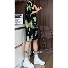 短袖衬衫男+短裤男潮流休闲套装男M-5XL大码TZ78710P50控98模特图，男装牛仔裤，星座226-1